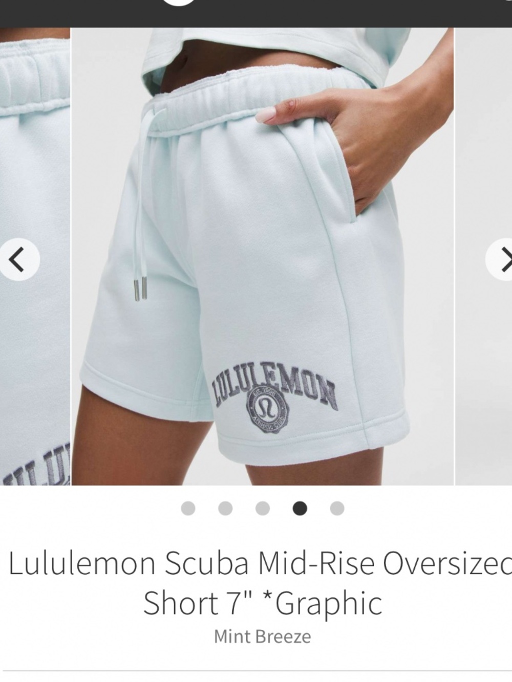Lululemon Scuba Mid Rise oversized short Size L
